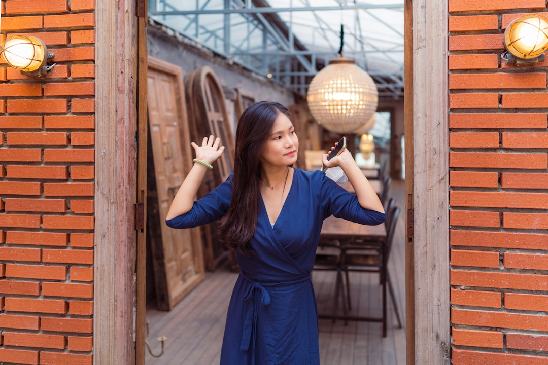 Photo blue dress
