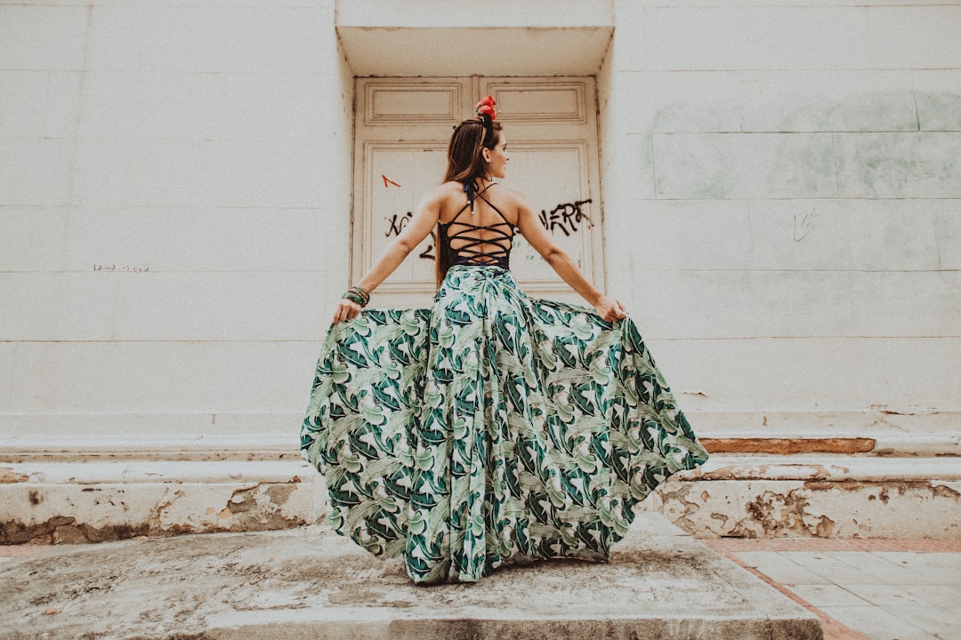 Photo flared dress